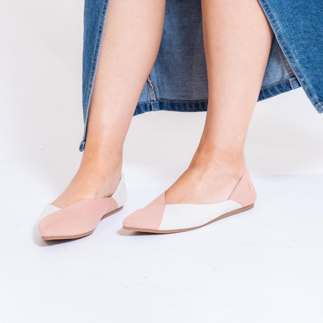 Emma Curved Pointed Toe Flats - aciae