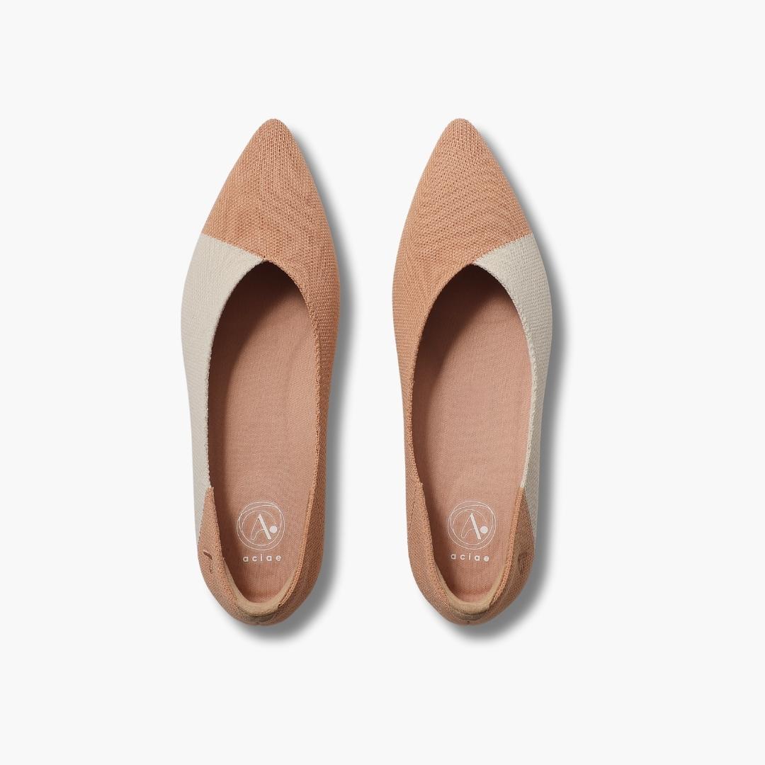 Emma Curved Pointed Toe Flats - aciae