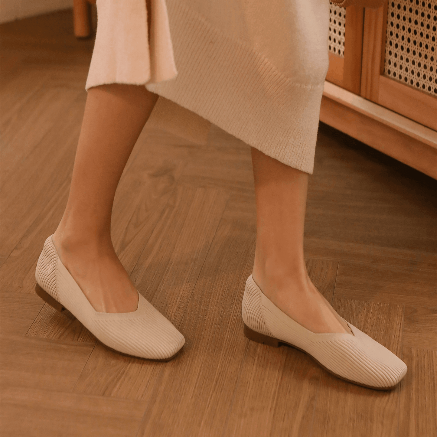 Mia Comfort Square Toe Flats - aciae
